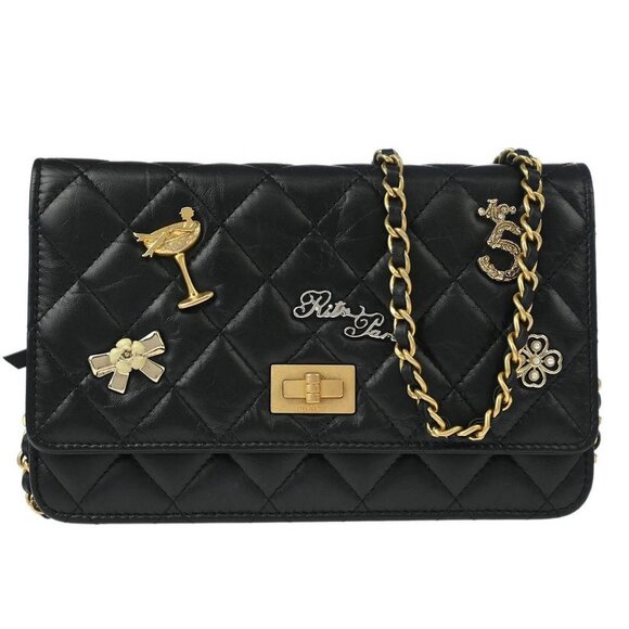 Chanel Calfskin Mademoiselle Lock Icon WOC Wallet on Chain Shoulder Bag 166078 - Picture 1 of 8